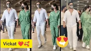 Vickat ❤️ Katrina Kaif Vicky Kaushal Clicked At Airport Today ✈️❤️