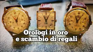Un Natale brillante orologi in oro e scambio di regali