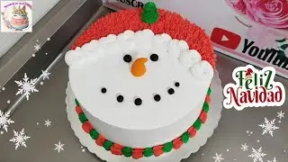 Pastel de Navidad 🎄 Pastel de muñeco de nieve| tortas para Navidad 2024 🎁🎄#cakes #cakedecorating