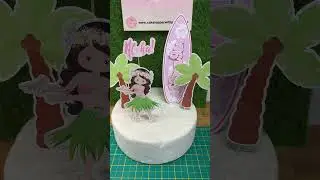 Hawaiian theme cake toppers #cricut #hawaiian #caketopper #caketopper  #silhouettecameo