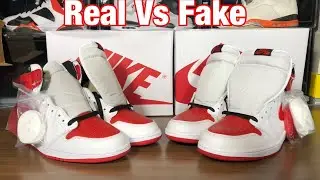 Обзор Air Jordan 1 High Heritage: настоящие кроссовки против подделок. Сравнение цветов и веса.