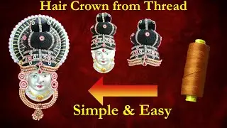 How to Make a Hair Crown using  Thread for Goddess Lakshmi  | Traditional Dindu | Full Guide