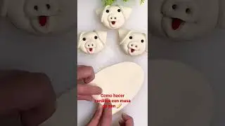 haz figuras de cerditos con masa de pan 🥖