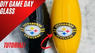 EASY DIY GAME DAY DRINKING GLASSES:Game Day Football Glasses Tutorial using Dollar Tree Glasses