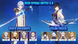 NEW Spiral Abyss 5.8 | Ayato OverVape & Yelan Freeze | Genshin Impact