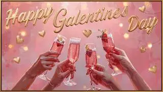 Valentine Party Frame TV Art 4K | Galentine Day Celebration TV Background