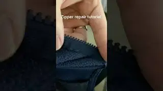 Zipper repair turorial #diy
