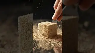 Minecraft Sand Block ASMR Slicing | Hyper Realistic Satisfying Cube in 4K 🔪⛰️ #satisfying #asmr