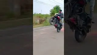 Pulsar 220f. Wheelie.  Stunt's  plz use safety first sorry for helmet 🪖 do safe places