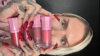Jeffree Star Swatches 4 Shades Of Magic Candy Liquid Blush| Instagram Story