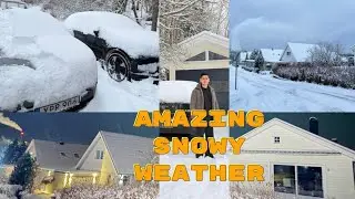 Driving in Snowy Weather Didn&rsquo;t Go as Planned | Mini Vlog|| Slippery road|| Amazing weather||