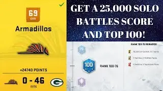 HOW TO GET A 25,000 SOLO BATTLES SCORE EVERY GAME! MADDEN 20 ULTIMATE TEAM SOLO BATTLES
