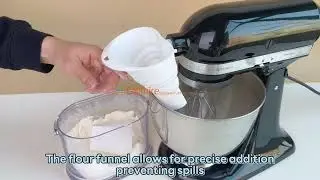 K150 Mixer Flour Funnel – 2 cm Extended Outlet Upgrade
