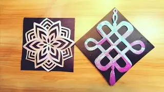 Paper cutting, how to cut paper flower, and paper chinese knots.easy to design paper art, decor home