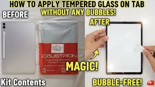 How to apply tempered glass on Tablet ll Bubble free ll Step by Step #youtube #video #youtubechannel