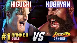 SF6 ▰ HIGUCHI (#1 Ranked Guile) vs KOBAYAN (Zangief) ▰ High Level Gameplay