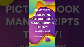 Literary Agents Accepting PB Manuscripts Today #authors #publishing #picturebooks #childrensbooks