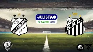 Inter de Limeira x Santos - 12 rodada Campeonato Paulista 2025 - FC 25