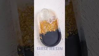 Luxury Resin Tray &ndash; A Touch of Gold & Elegance!🖤🌟 #epoxy #epoxyresin #resinart