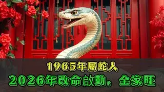 不看一定後悔！1965年的蛇，2026年是「改命關鍵年」，3個天象一應驗，全家富貴連環來！#1965生肖蛇 #屬蛇翻身年 #2026蛇年 #命運轉化 #乙巳蛇