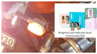 Simtac 360 reflecting led indicator bulb for interceptor650 | Installation | Review