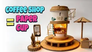 I Built a Mini Coffee Shop Inside a Paper Cup ☕  Cozy DIY
