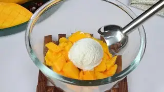 Whisk Mango With Vanilla Ice Cream & You Will be Satisfied With The Result by (YES I CAN COOK)