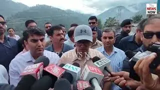Ramban: J&K CM Omar Abdullah inspects highway restoration work at Maroog Ramban and Udhampur.