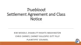 Trueblood: Information and Training on Proposed Settlement