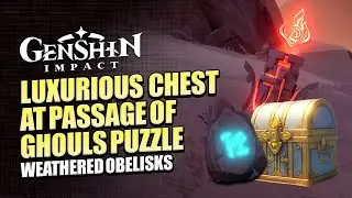 4 Pyro Totems At Passage Of Ghouls Puzzle Guide | Matching Stones Luxurious Chest | Genshin Impact