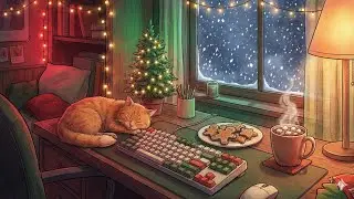 Cozy Christmas Lofi – Snowfall, Warm Lights & Peaceful Night Ambience
