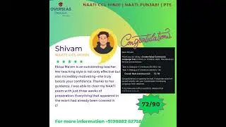 Student Testimonial  Naati Ccl Hindi - Shivam (72/90)