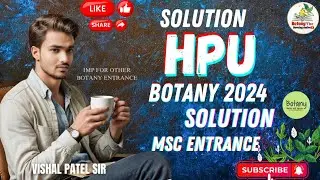 HPU MSc Botany Entrance 2024 | Questions paper full explanation | Botany course available