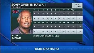 Vijay Singh makes the cut at the Sony Open in Hawaii at 62 years young! 