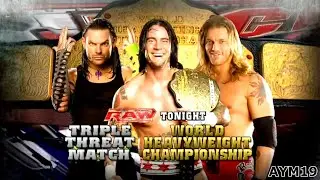 CM Punk vs Jeff Hardy vs Edge RAW 6/15/2009 Highlights