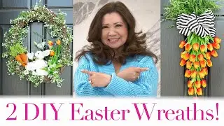 2 Easter Door Decor Projects: A Bunny Wreath And A Tulip Carrot