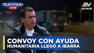 Convoy con ayuda lleg&oacute; a Ibarra en medio de protestas y bloqueos | Televistazo 1PM #ENVIVO🔴NOTICIAS