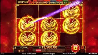 BIG WIN ON 9 BURNING DRAGONS 😍🎰💰 40500$