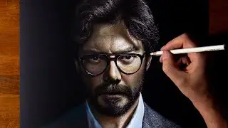 Drawing the Professor from Money Heist