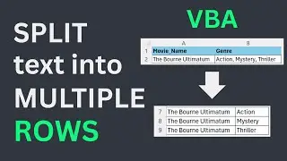 Excel VBA: Automatically Split Delimited Text into Multiple Rows