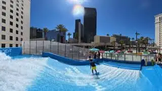X4 Insta360 Las Vegas Surf Planet Hollywood Resort FlowRider Water Attraction Ride 8k 2024