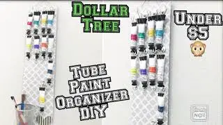 Dollar tree tube paint organizer diy / dollar store craft room paint organization ideas / under $5