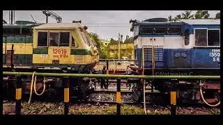 ALCO COUPLING TO AN EMD LOCOMOTIVE IN RAIN | Indian Railways