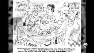 Gag Panel Cartoon Potpurri Featuring Cartoons About Marriage And Divorce