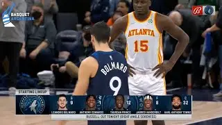 Primera TITULARIDAD NBA de LEANDRO BOLMARO (vs. Atlanta Hawks)