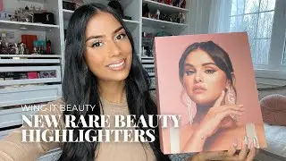 NEW RARE BEAUTY POSITIVE LIGHT SILKY TOUCH HIGHLIGHTERS | REVIEW + TRY ON | WING IT BEAUTY