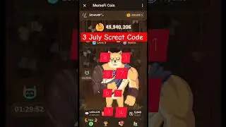 Memefi Screat Code 3 July revel level 5#hamsterkombat #memefi #pixeltap