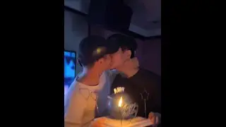 (完整版)岳擎生日親吻余晉正面影片 太甜了!!!! 我的牙想你 my tooth your love