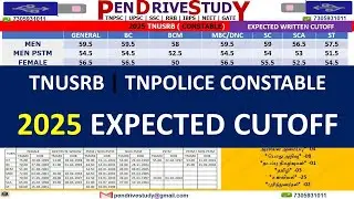TNUSRB 2025 Cut Off Analysis | Constable Cut Off | Expected Marks & Selection Chances