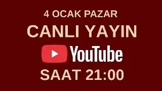4 Ocak Pazar Yılın İlk Canlı Yayını